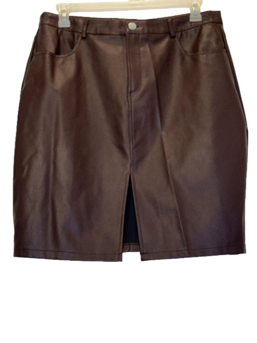 Women's Brown Leather Skirt Size 1X